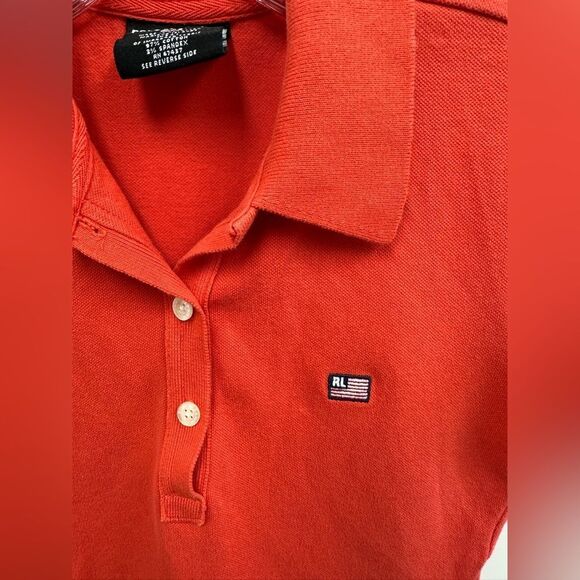 Y2K Polo Ralph Lauren Red Preppy Short Sleeve Polo Shirt Collared Cotton Size S - Picture 6 of 11